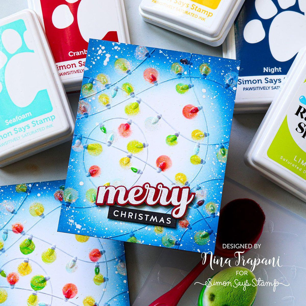 Simon Says Stamp Stencils Christmas Tangle 1067stc Sweet Wishes Christmas Card | color-code:ALT03