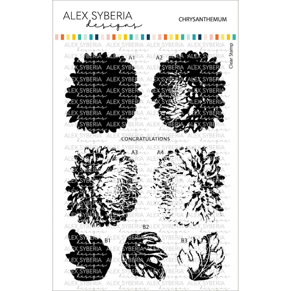 Alex Syberia Designs Chrysanthemum Stamp Set asdsta77