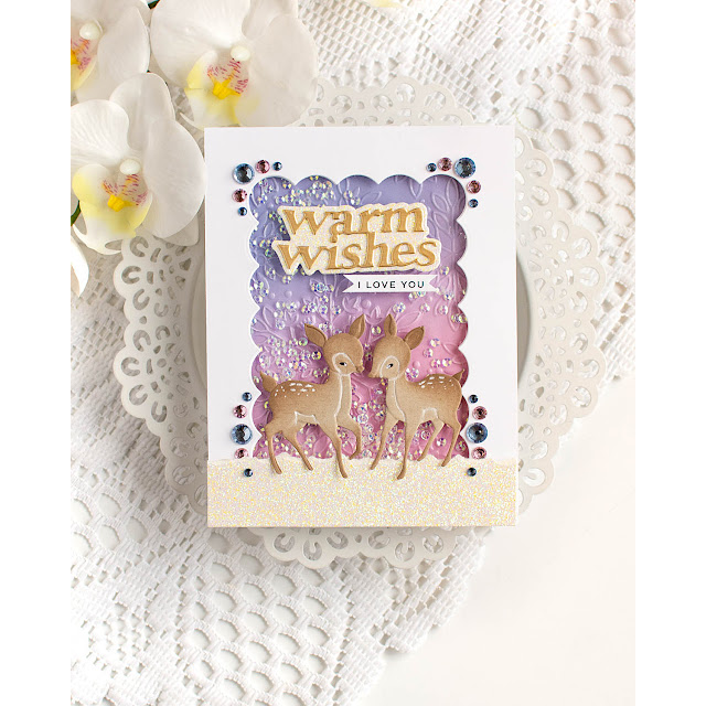 Simon Says Stamp Embossing Folder and Cutting Dies Fawn Surprise sfd551set Christmas Card | color-code:ALT05