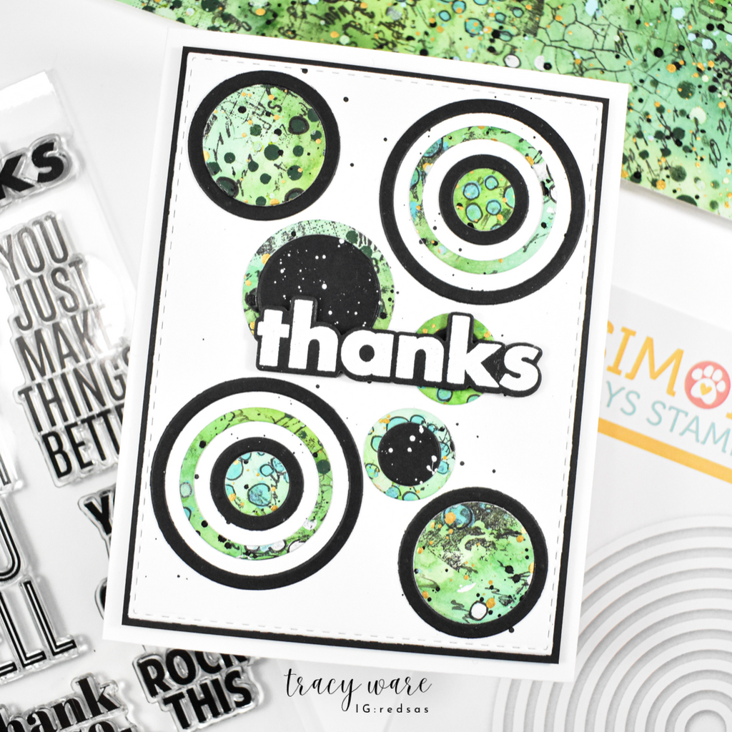 Simon Says Stamp Circle Frames Wafer Dies 1646sd Shine On Tracy Ware Thanks Card