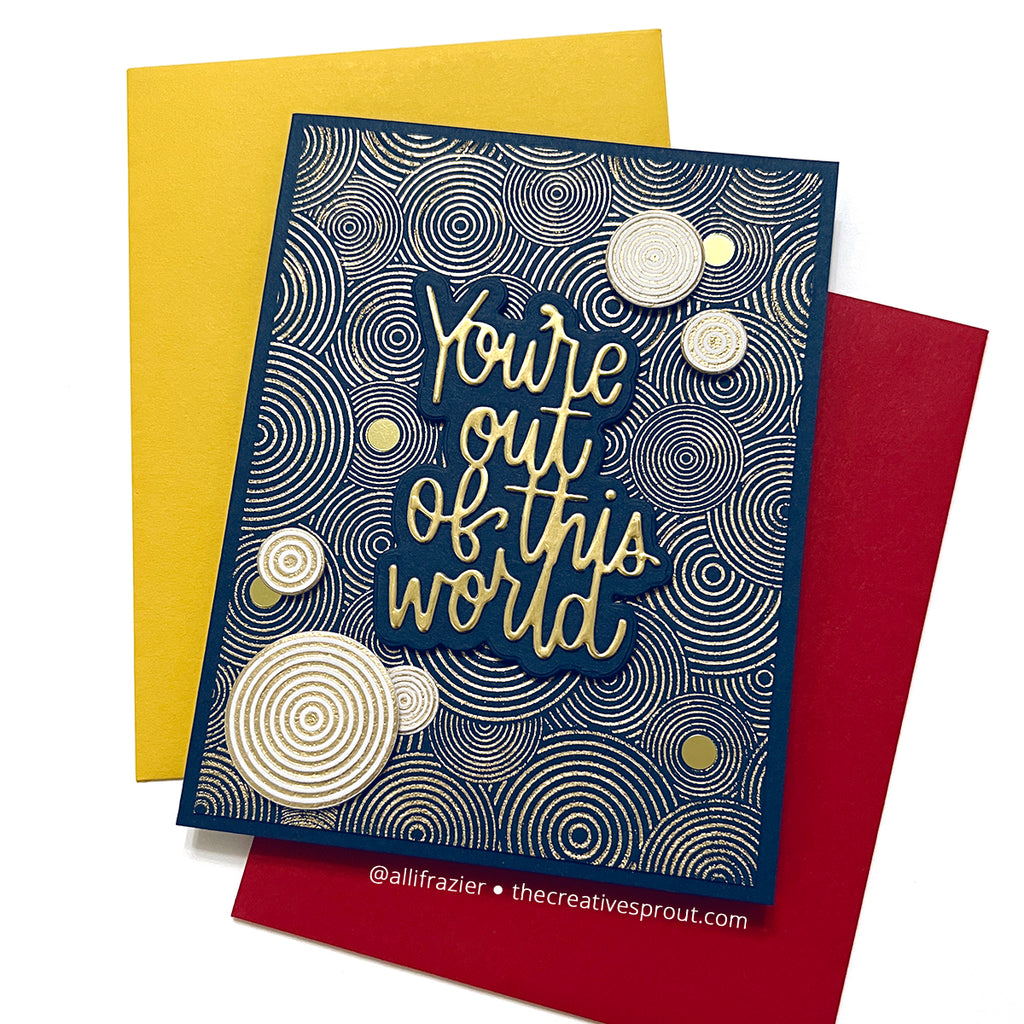 Simon Says Stamp Embossing Folder Circle Hoops sf322 Out Of This World Friend Card | color-code:ALT01