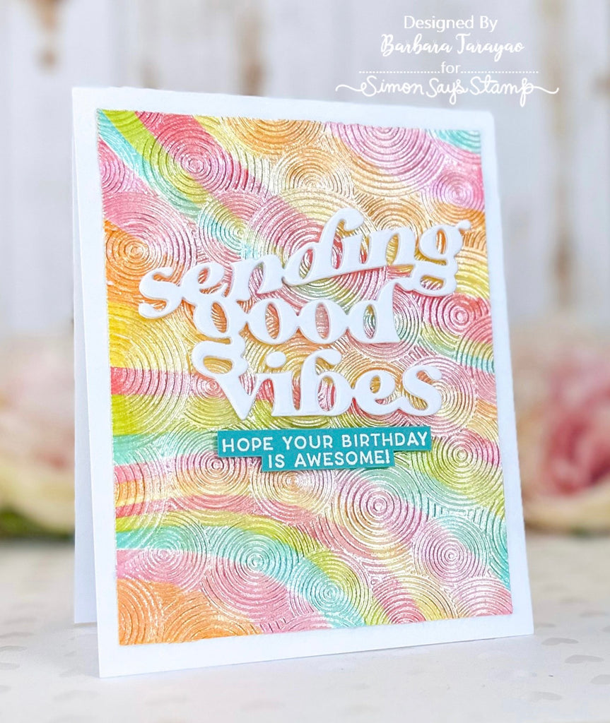 Simon Says Stamp Embossing Folder Circle Hoops sf322 Out Of This World Birthday Card | color-code:ALT04