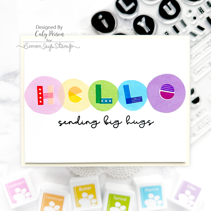 Simon Says Stamps and Dies Circle Sentiments set902cs To Love Hello Card | color-code:ALT09