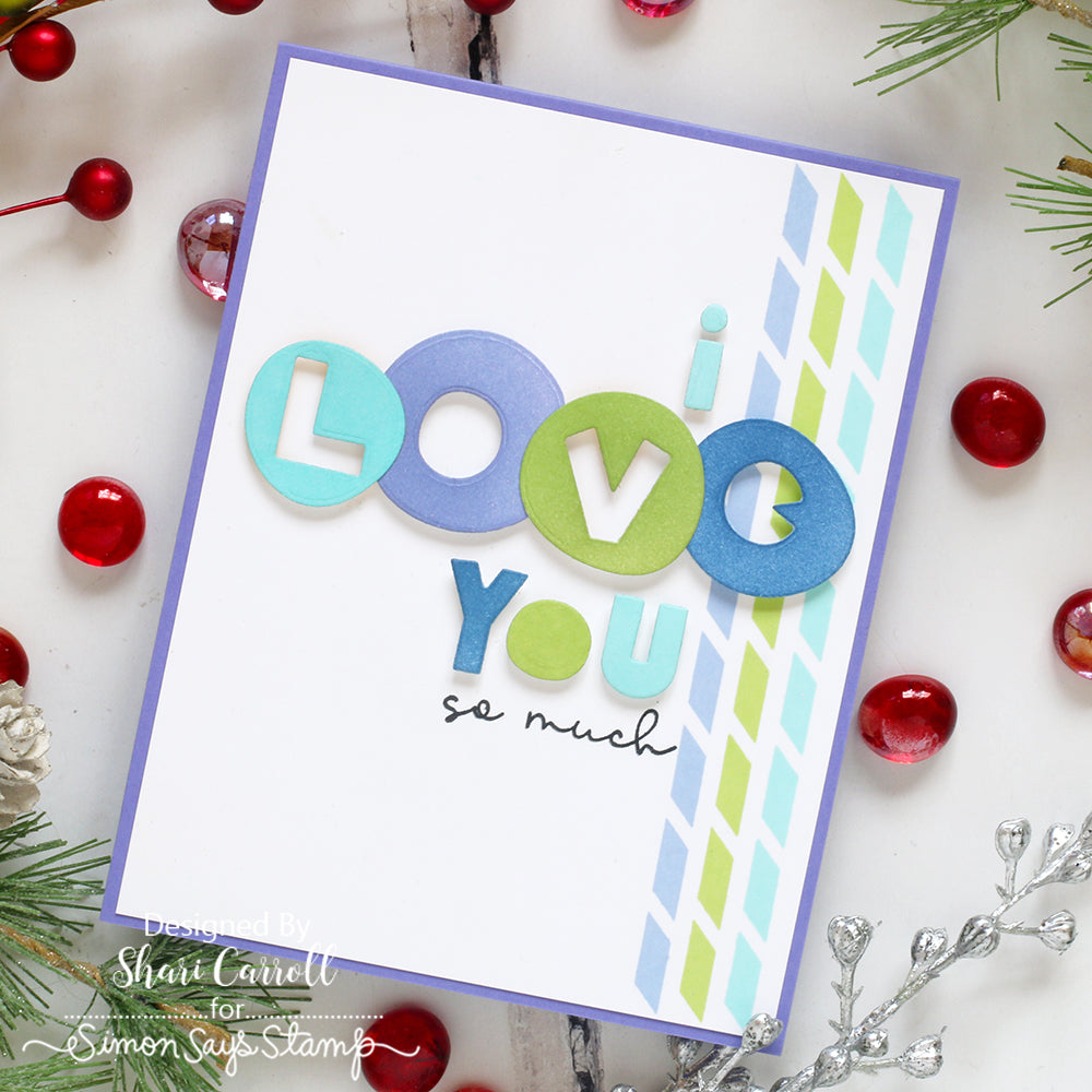 Simon Says Stamps and Dies Circle Sentiments set902cs To Love Love Card