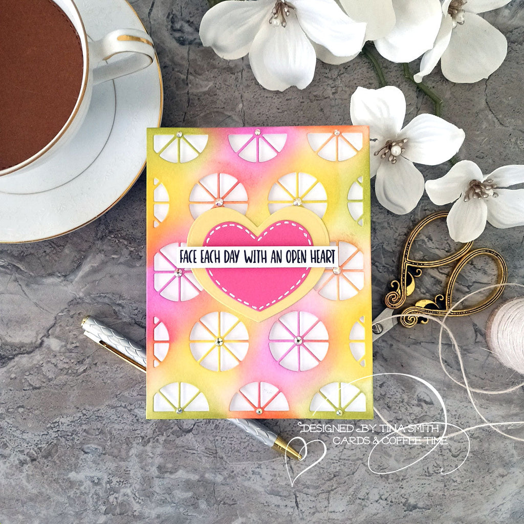 Simon Says Stamp Citrus Slice Background Die s844 Just A Note Love Card | color-code:ALT06