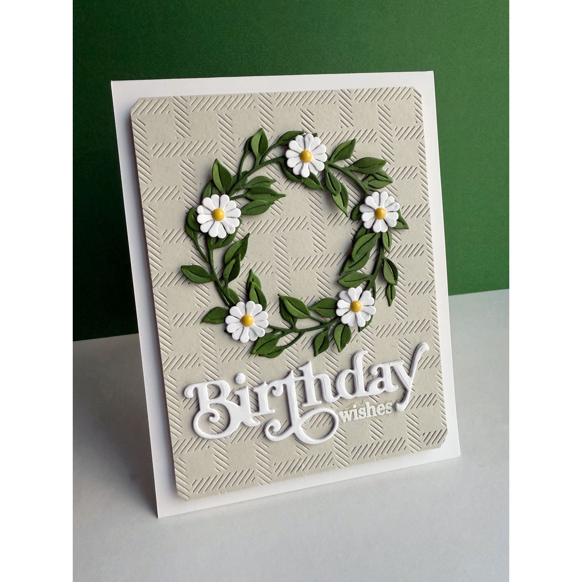 Simon Says Stamp Classic Leaf Ring Wafer Dies s1087 DieCember Birthday Card | color-code:ALT09