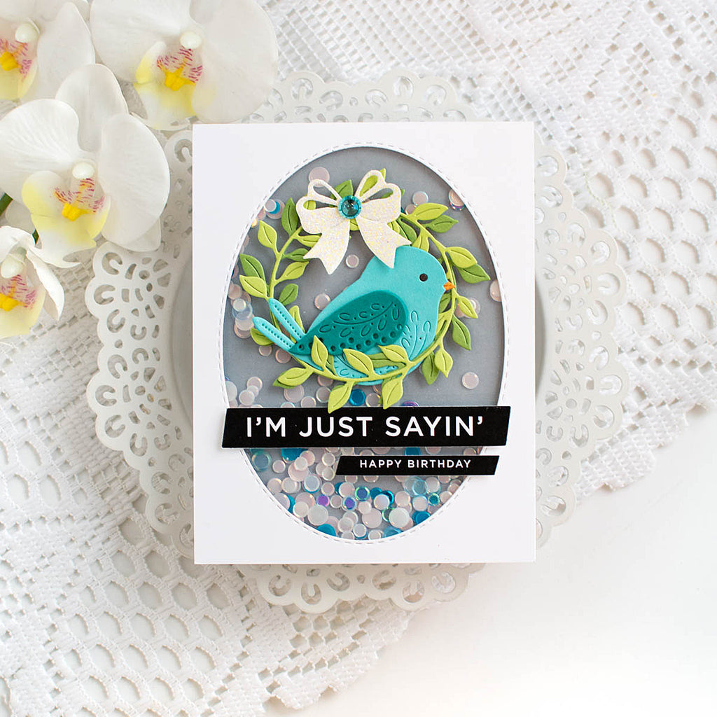 Simon Says Stamp Classic Leaf Ring Wafer Dies s1087 DieCember Birthday Card | color-code:ALT06