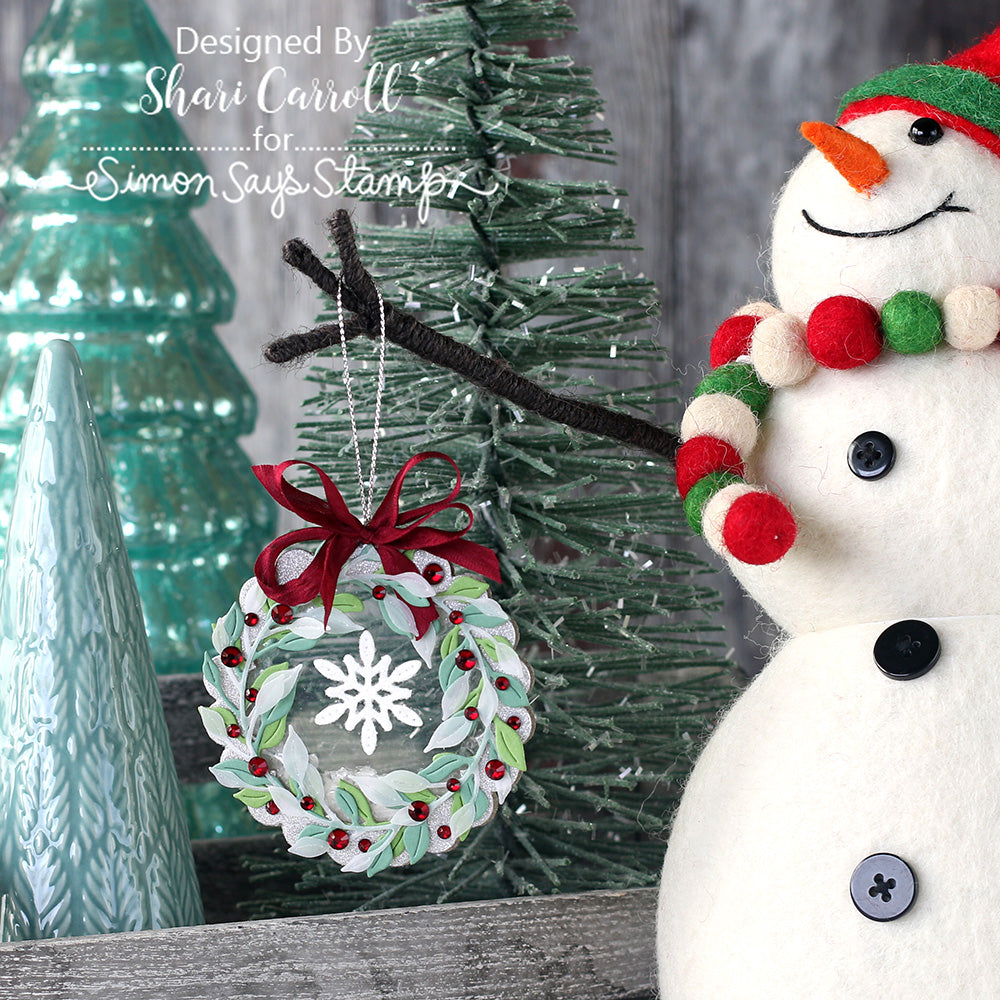Simon Says Stamp Classic Leaf Ring Wafer Dies s1087 DieCember Christmas Ornament
