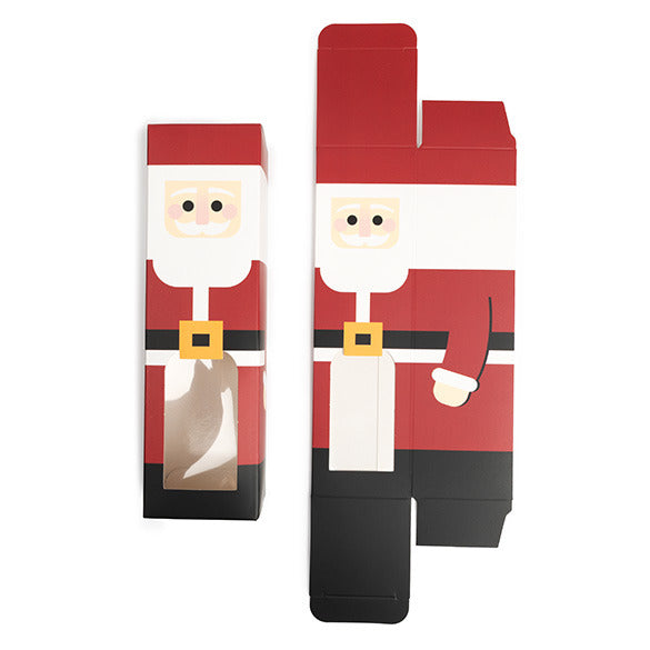 Clear Bags Santa Paper Box with Window Set of 5 flat