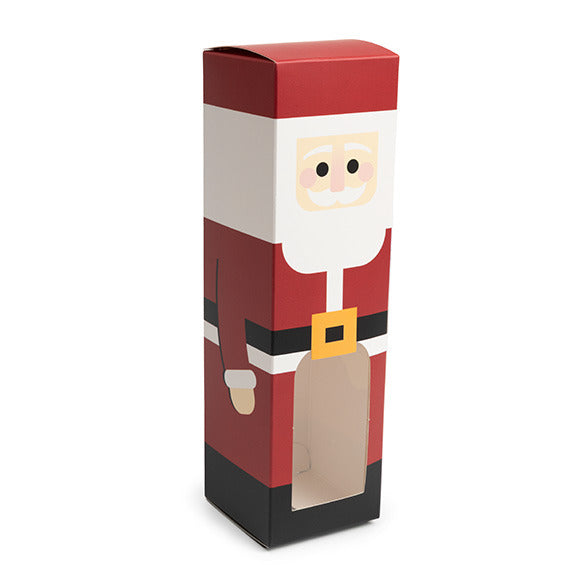 Clear Bags Santa Paper Box with Window Set of 5 side profile