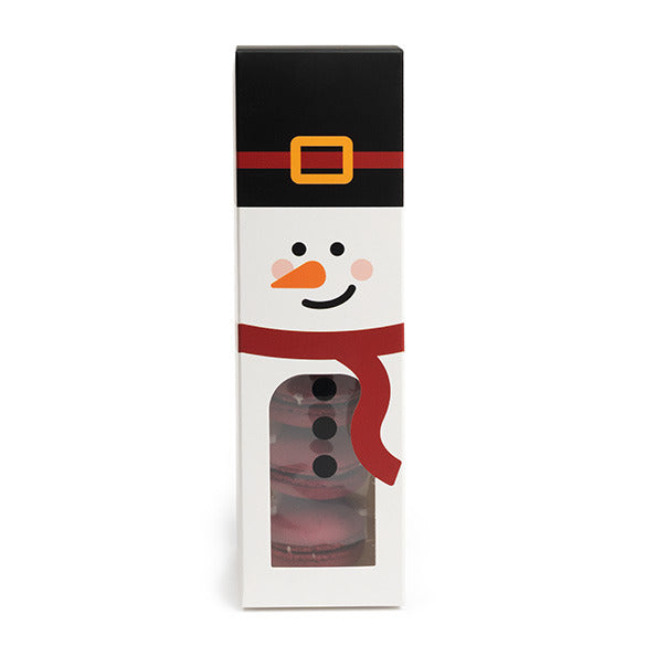 Clear Bags Snowman Paper Box with Window Set of 5