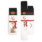 Clear Bags Snowman Paper Box with Window Set of 5 flat version