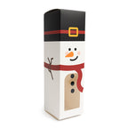 Clear Bags Snowman Paper Box with Window Set of 5 side profile