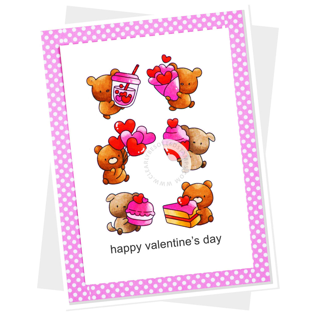 Clearly Besotted A Little Love Clear Stamps bears