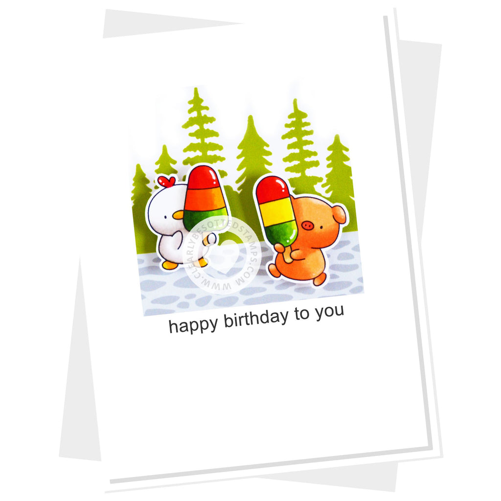 Clearly Besotted Anything Is Popsicle Clear Stamps happy birthday