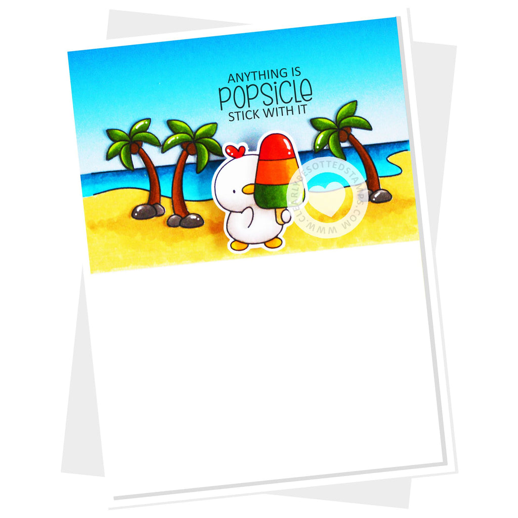 Clearly Besotted Anything Is Popsicle Clear Stamps tropical island