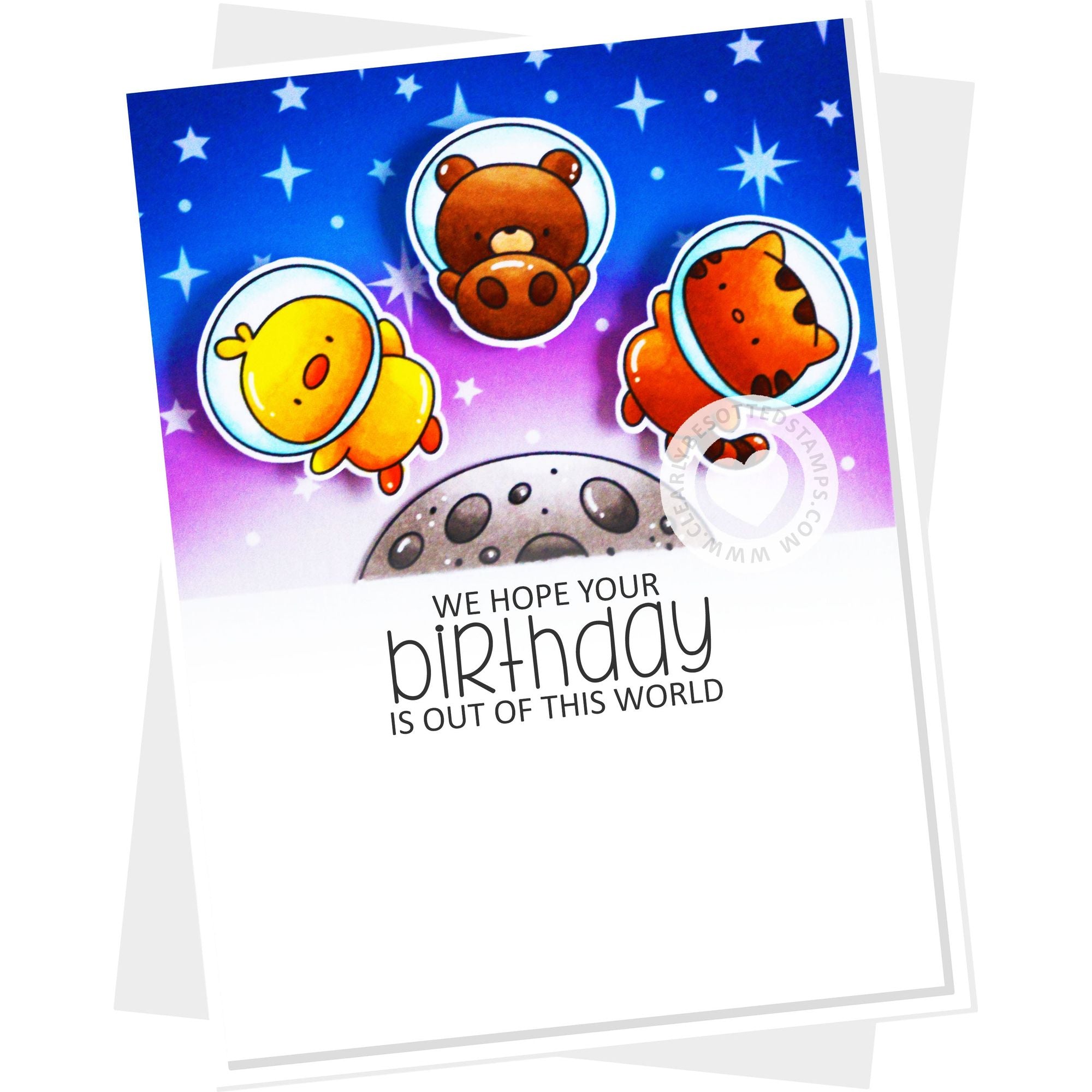 Clearly Besotted Balloon Bunch Space Clear Stamps birthday