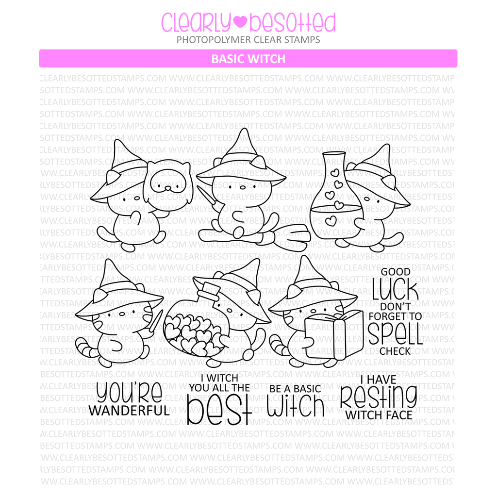 Clearly Besotted Basic Witch Clear Stamps