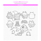 Clearly Besotted Bee Afraid Clear Stamps 1