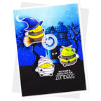 Clearly Besotted Bee Afraid Clear Stamps blue