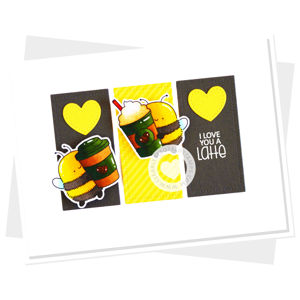 Clearly Besotted Bee Caffeinated Clear Stamps love you