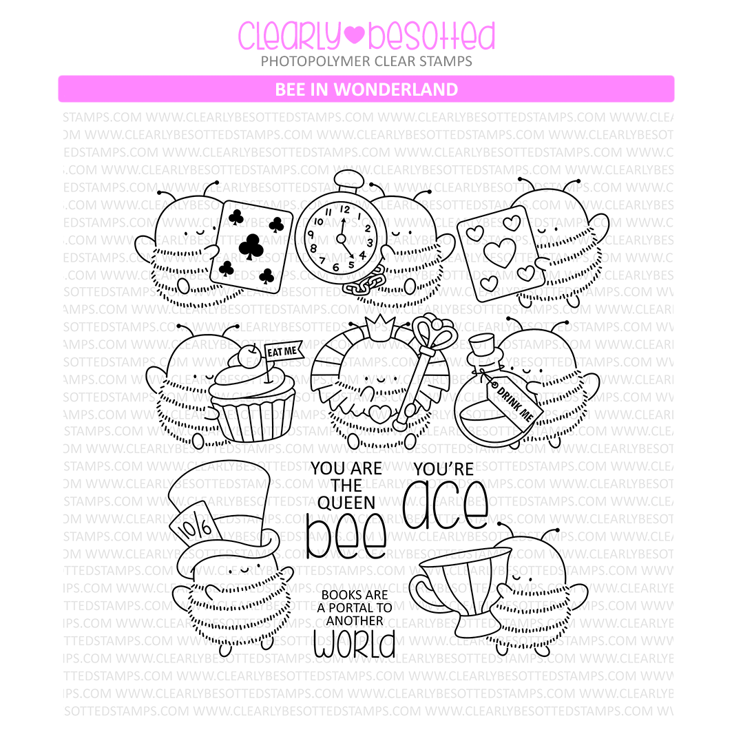 Clearly Besotted Bee In Wonderland Clear Stamps 1