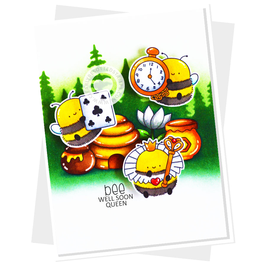 Clearly Besotted Bee In Wonderland Clear Stamps beehive