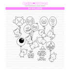 Clearly Besotted Big Boo-lloons Clear Stamps