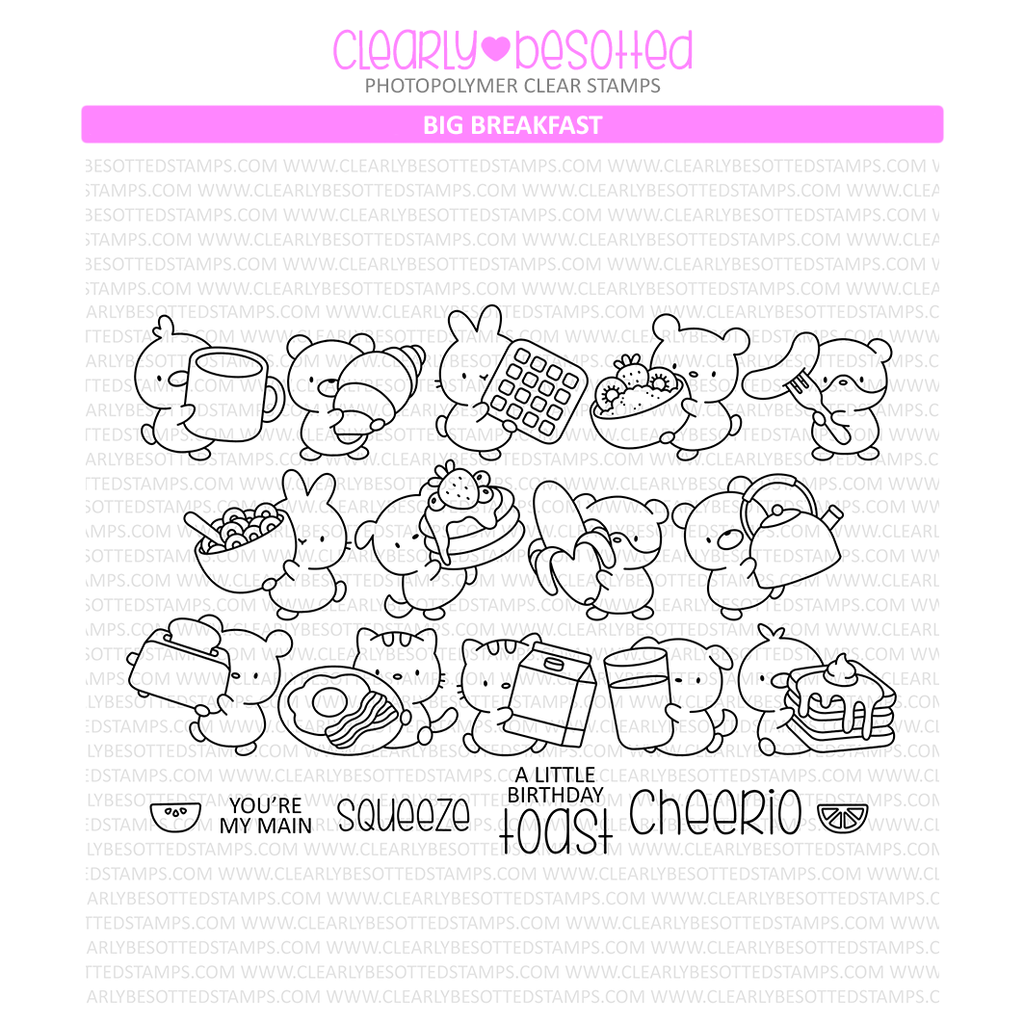 Clearly Besotted Big Breakfast Clear Stamps 1