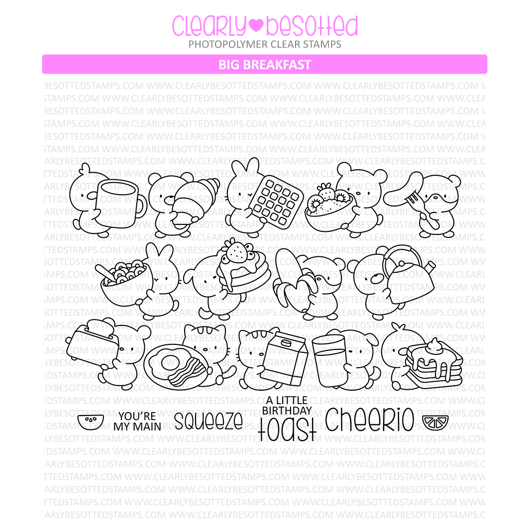 Clearly Besotted Big Breakfast Clear Stamps 1