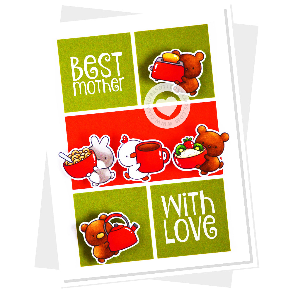 Clearly Besotted Big Breakfast Clear Stamps with love