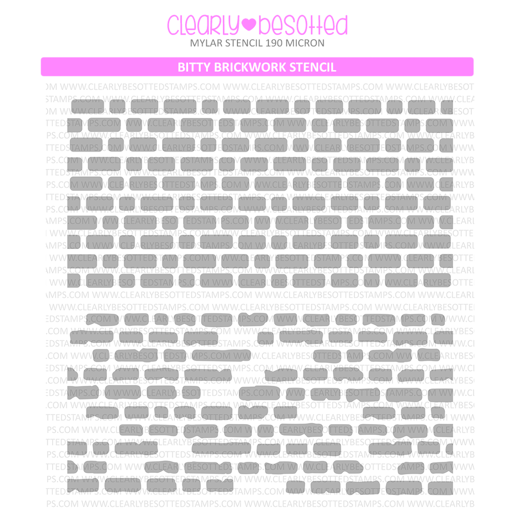 Clearly Besotted Bitty Brickwork Stencil