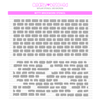 Clearly Besotted Bitty Brickwork Stencil