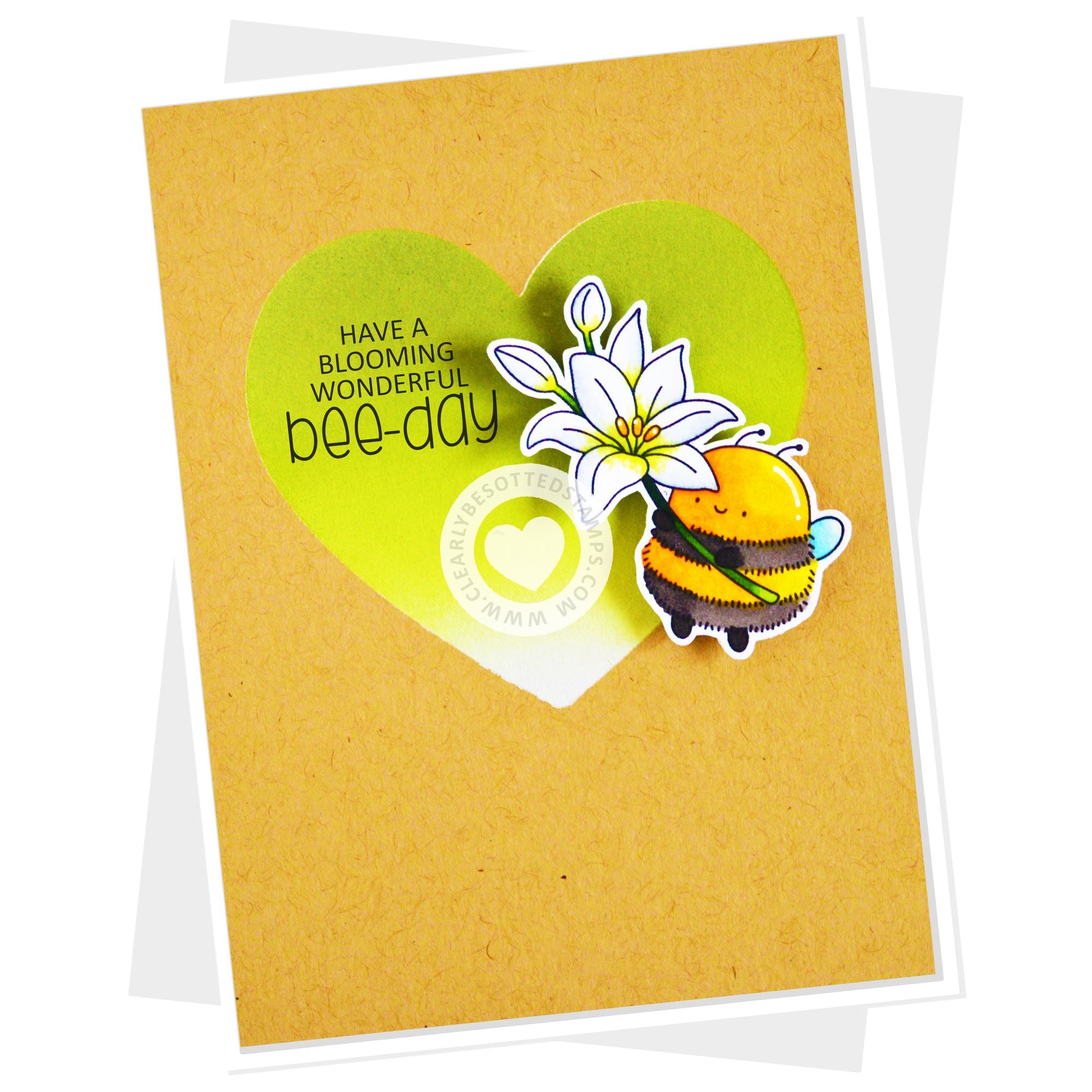 Clearly Besotted Blooming Beeday Clear Stamps lily