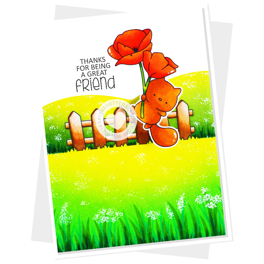 Clearly Besotted Blooming Buddies Clear Stamps poppy