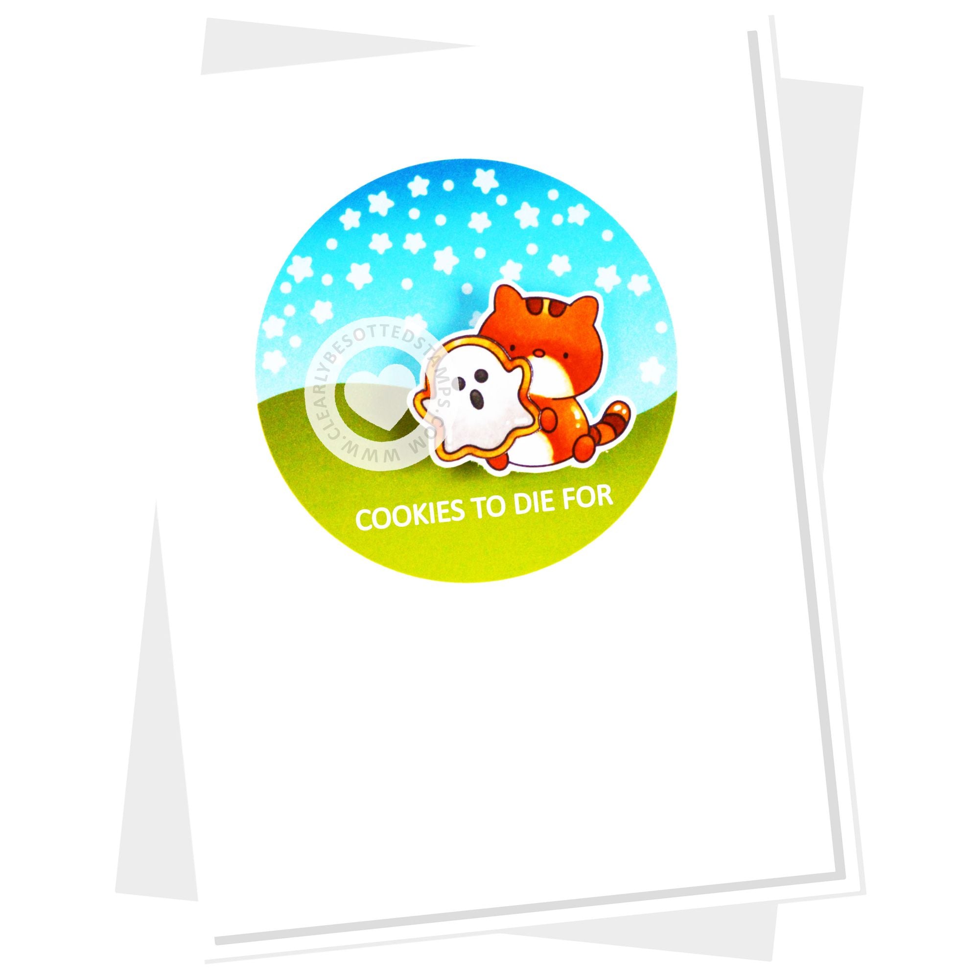 Clearly Besotted Build Around It Extras Stencil stars card