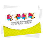 Clearly Besotted Capy Cupcakes Clear Stamps love you