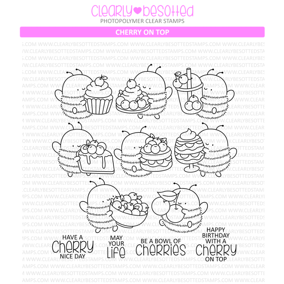 Clearly Besotted Cherry On Top Clear Stamps