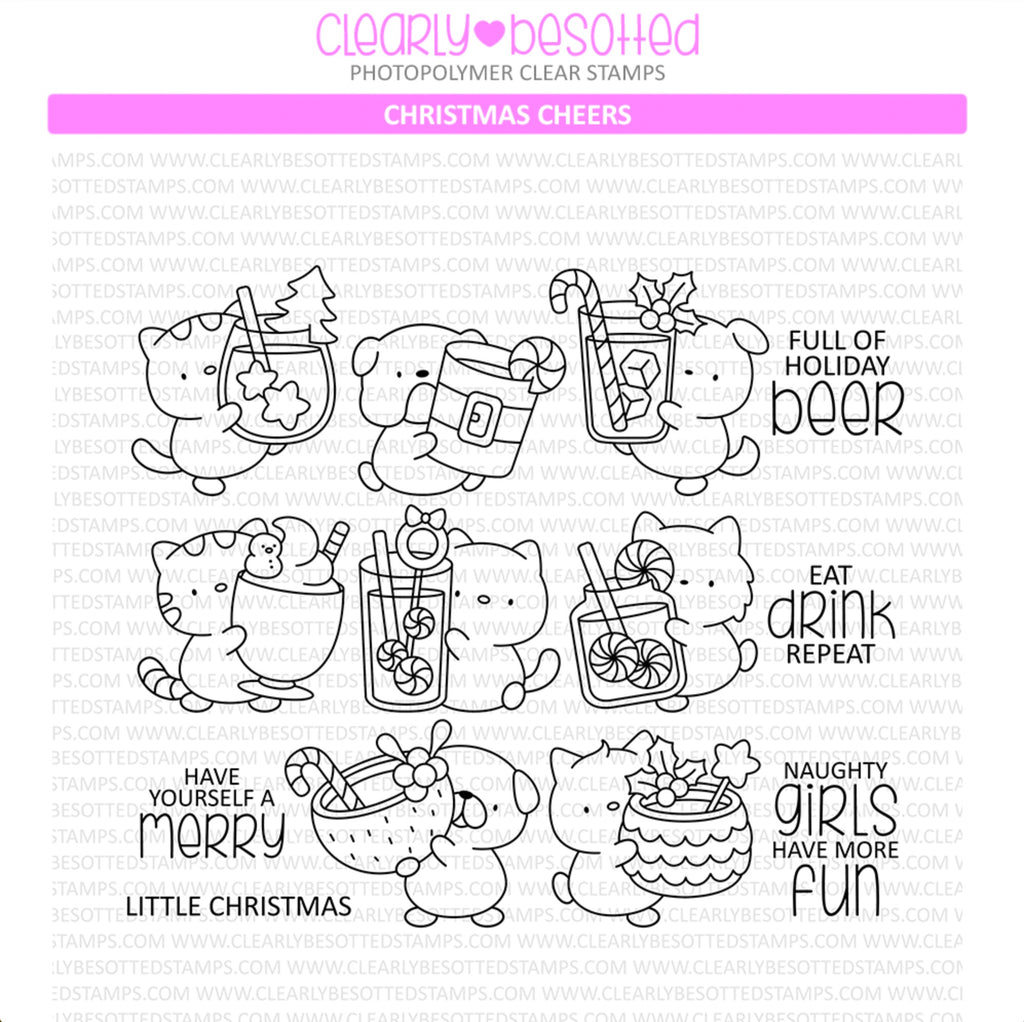 Clearly Besotted Christmas Cheer Clear Stamps