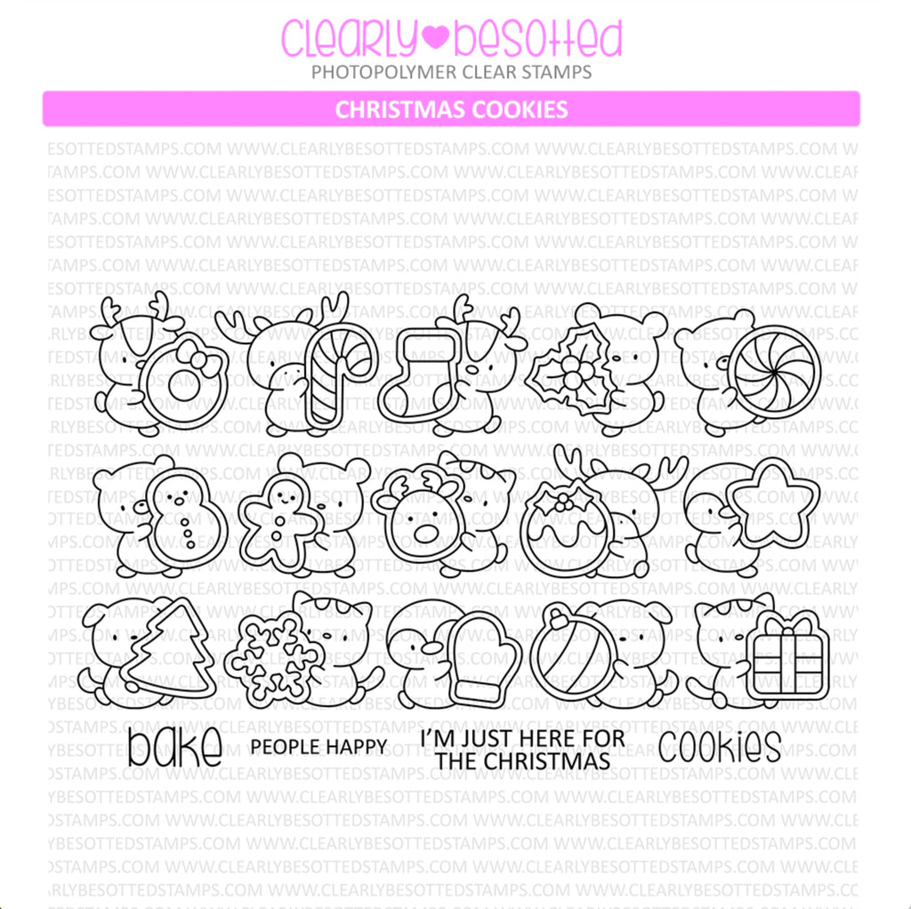 Clearly Besotted Christmas Cookies Clear Stamps