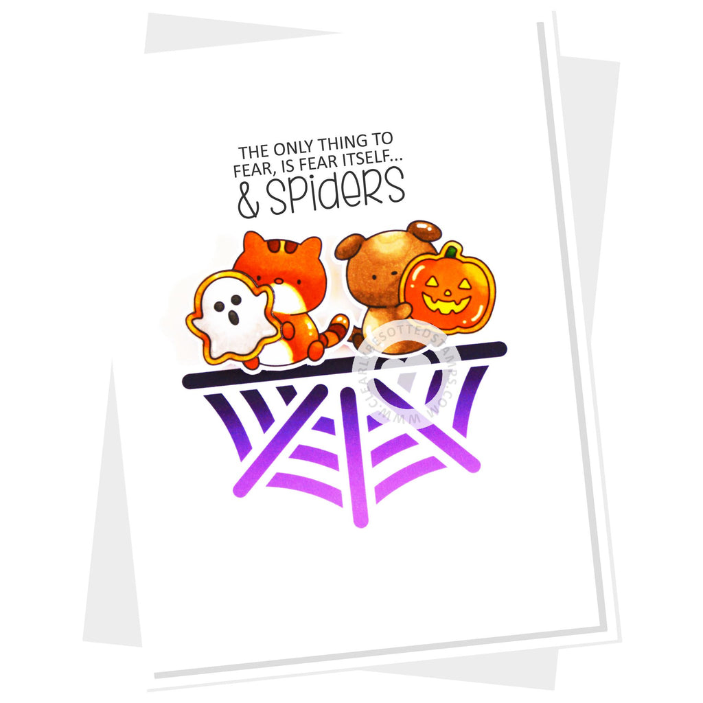 Clearly Besotted Creepy Cookies Clear Stamps pumpkin cookie card
