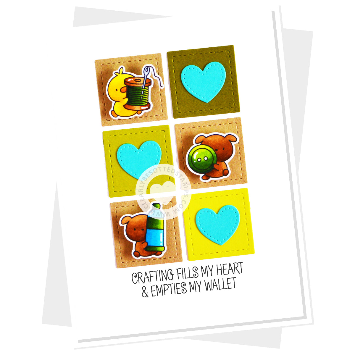 Clearly Besotted Cute But Crafty Clear Stamps hearts