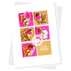 Clearly Besotted Cute Cone-gratulations Clear Stamps pink and brown