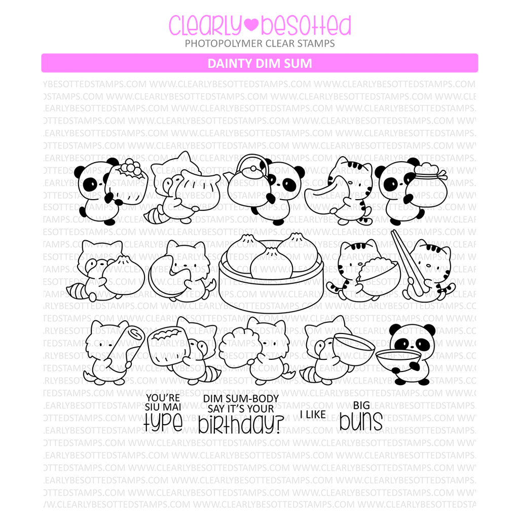 Clearly Besotted Dainty Dim Sum Clear Stamps 1