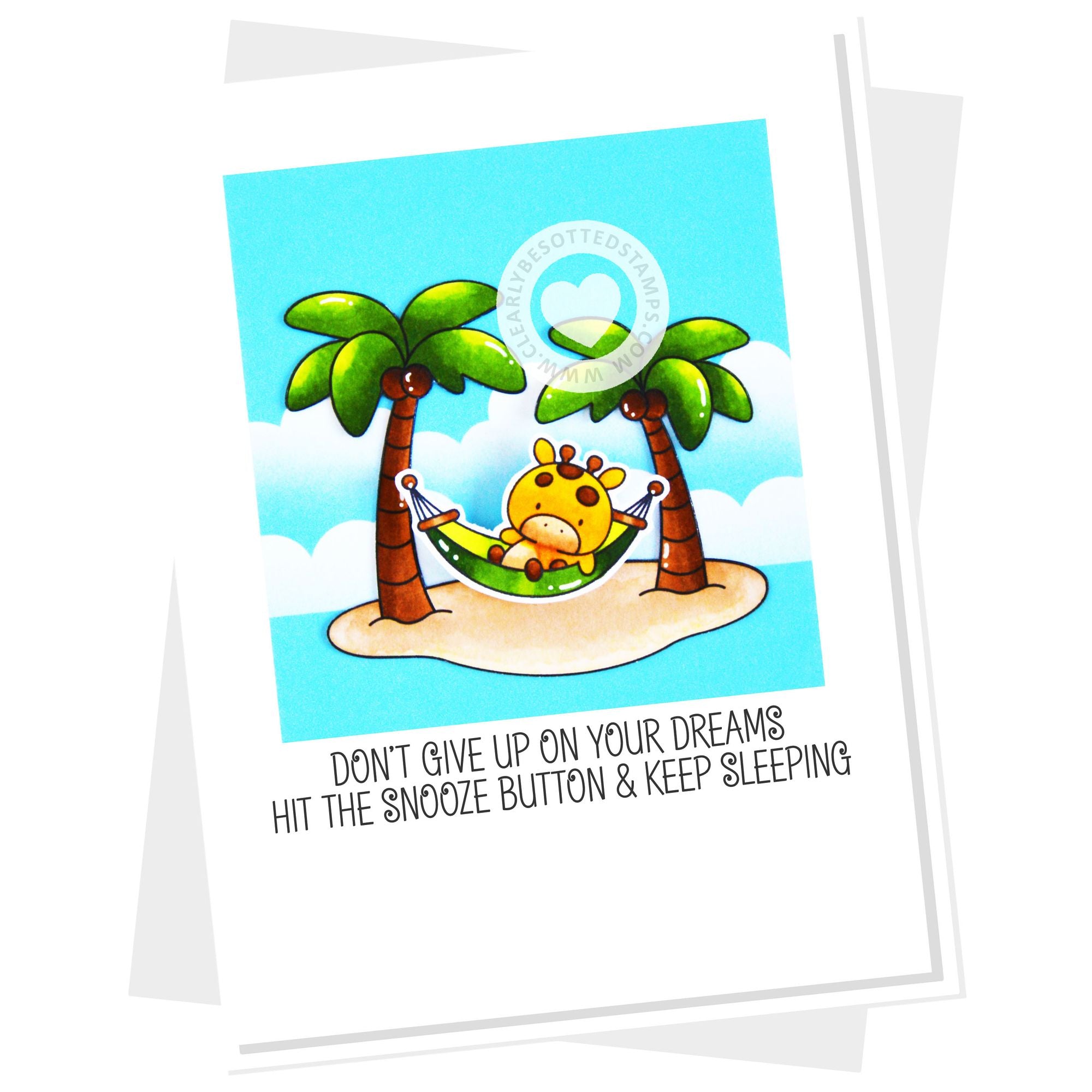 Clearly Besotted Hammock Time Clear Stamps palmtrees