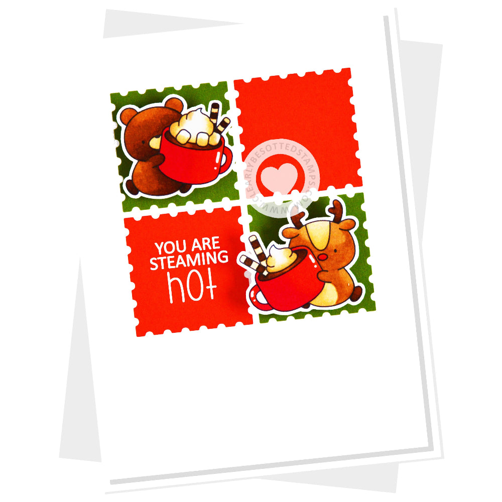 Clearly Besotted Happy Campers Clear Stamps hot cocoa