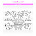 Clearly Besotted Happy Hour Clear Stamps
