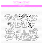 Clearly Besotted Home Work Clear Stamps