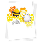 Clearly Besotted Horrific Honeycomb Stencil scary zombees card
