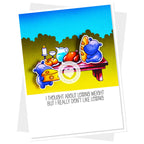 Clearly Besotted Laugh Out Loud Food Clear Stamps hippos